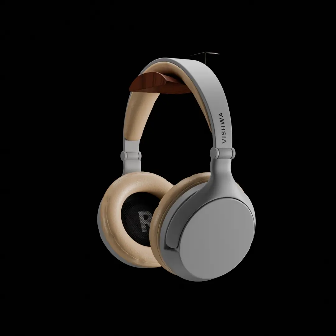 A 3D render of a headphone i built in blender as a part of my 3d studio