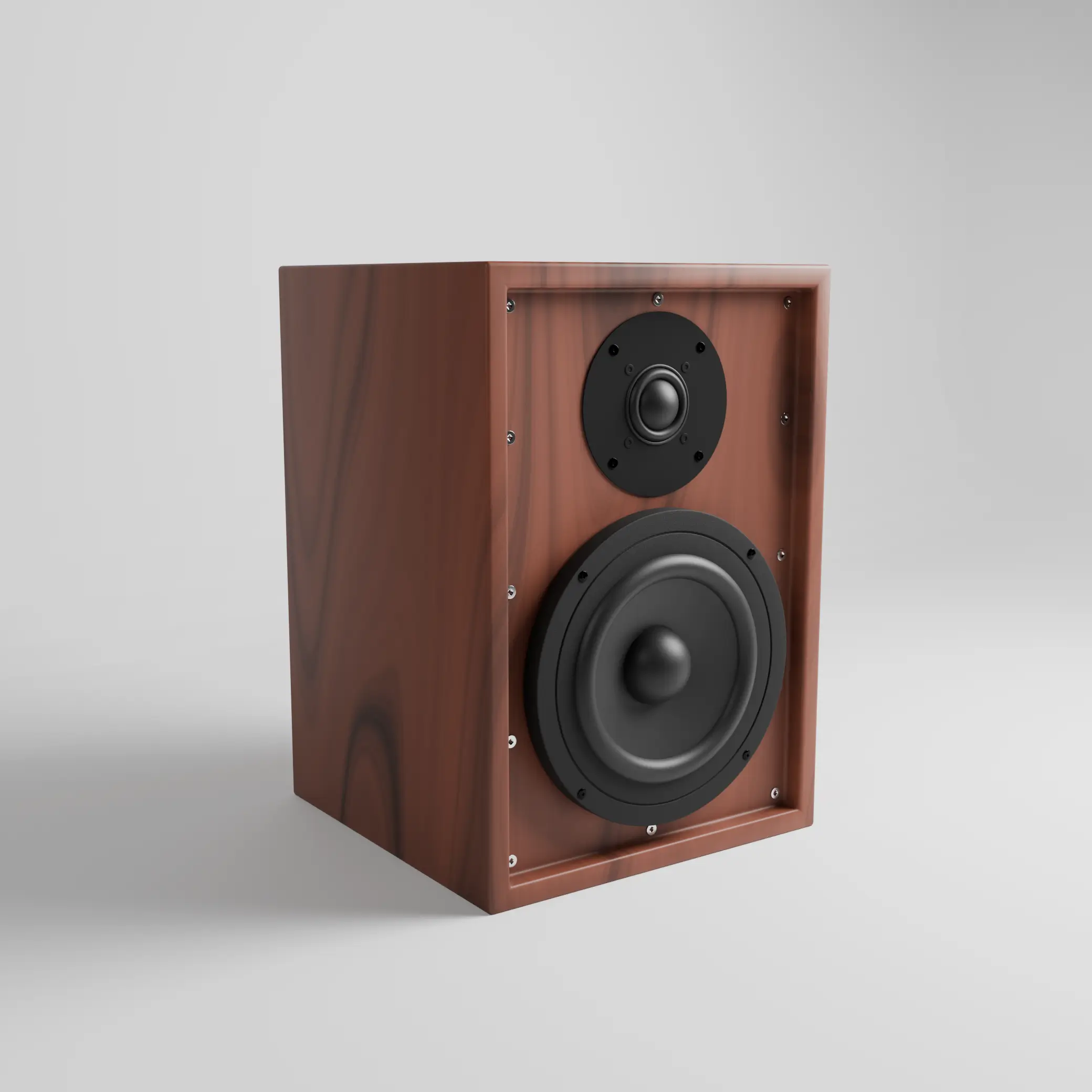 A 3D render of a speaker i made in blender for my 3d art studio project